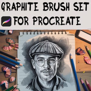 50+ Realistic Graphite Pencil Procreate Brushes, Procreate Sketch Brushes, Procreate Illustration Brush, Hand Drawing Brush, Paper Texture