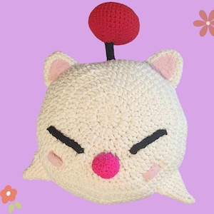 Crochet Moogle Pillow: Final Fantasy Inspired Plush