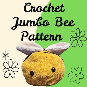 Jumbo Bee Crochet Pattern – Plush Toy (Digital Download)