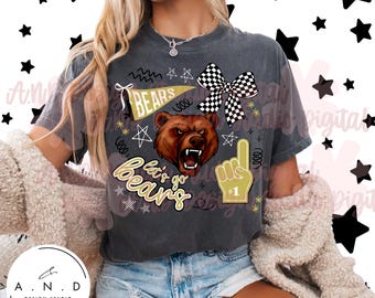 Bears Doodle PNG- Vegas Gold