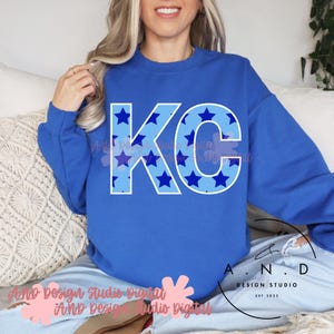KC Stars- powder blue/royal PNG