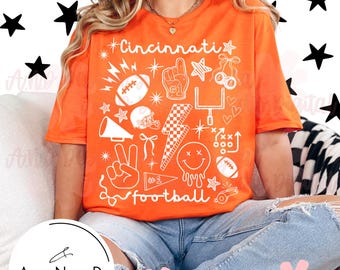 Cincinnati Football Doodle PNG