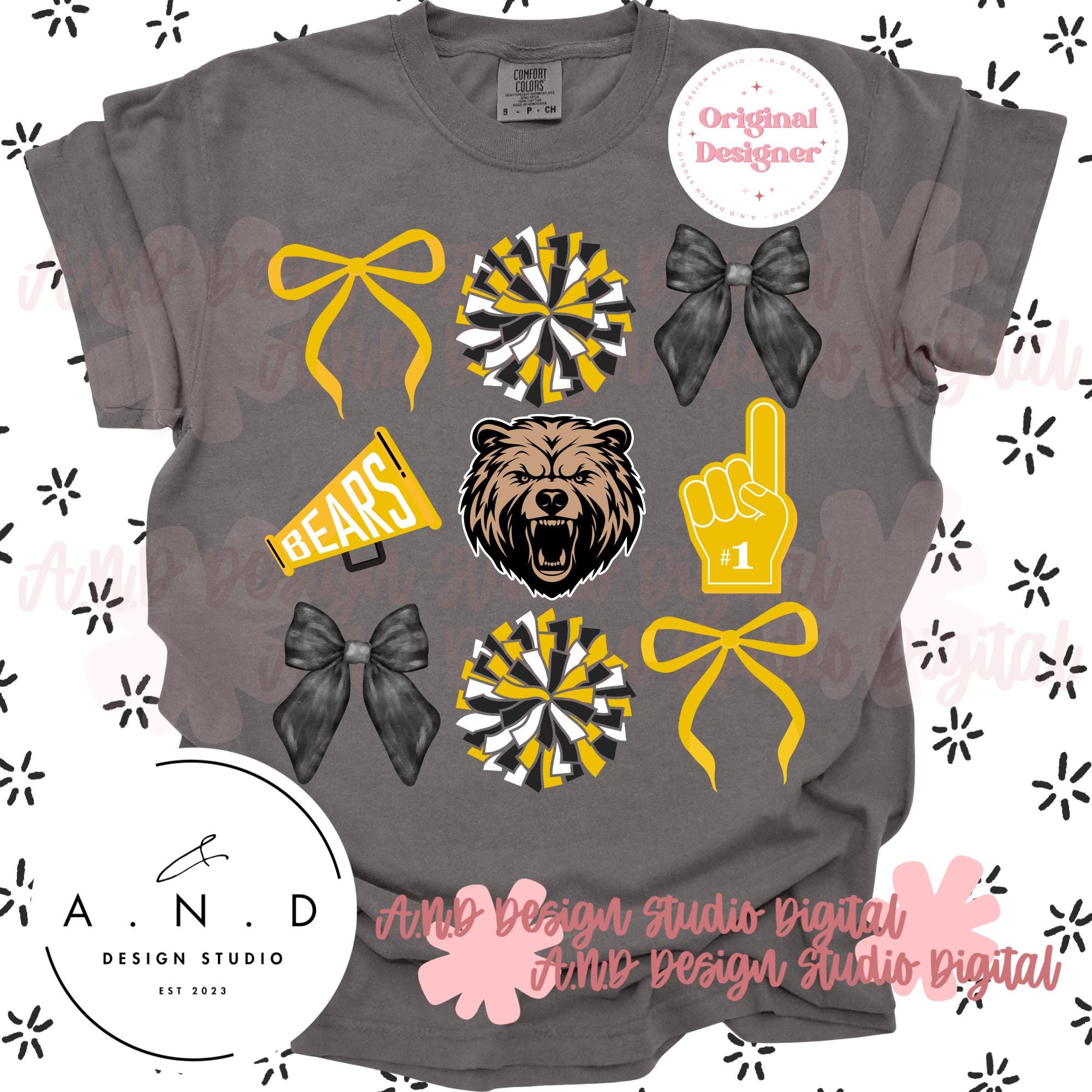 Bears Bow PNG- Yellow Gold