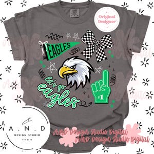 Eagles Doodle PNG - Green