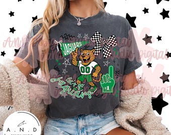 Jaguars Doodle PNG - Green