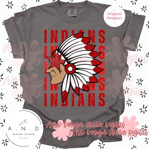 Indians PNG- Red