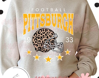 Pittsburgh Football Leopard Helmet PNG