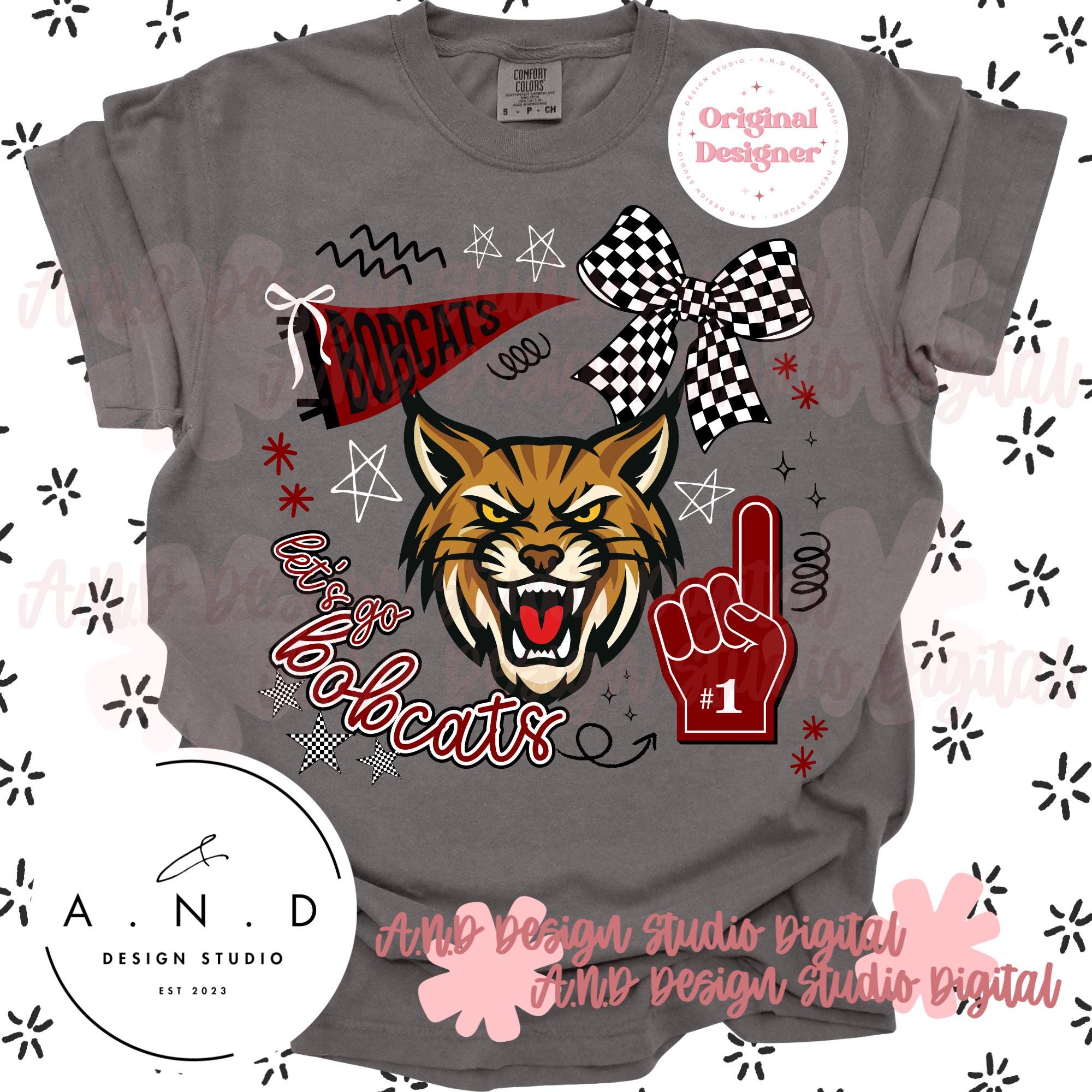 Bobcats Doodle PNG- Maroon