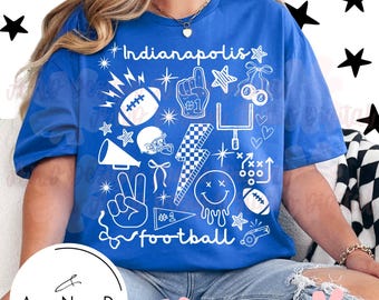 Indianapolis Football Doodle PNG