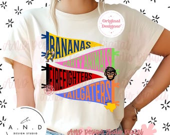 Banana-Animals-Tailgater-Firefighter- Pennant Flag PNG