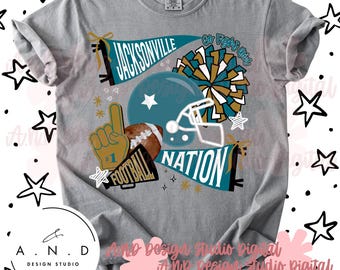 Jacksonville Nation Football Doodle PNG