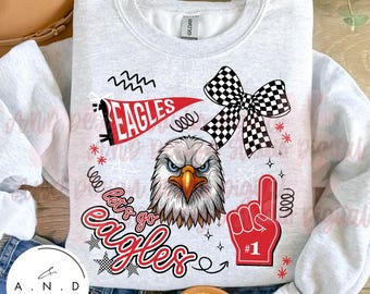 Eagles Doodle PNG - Red