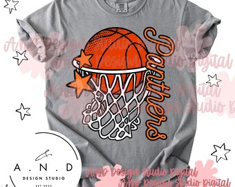 Panthers Basketball PNG - orange