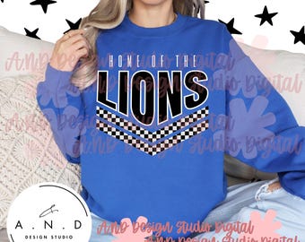 Lions Checkered PNG
