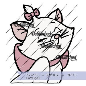 マリー おしゃれキャット - SVG - レイヤード SVG - PNG - カットファイル -