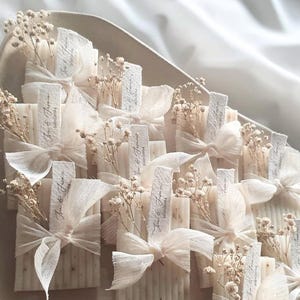 50 Wedding Soap Favors, Personalized Handmade Mini Guest Soaps Perfect for Weddings – Bridal Showers – Baby Showers - Baptism favors