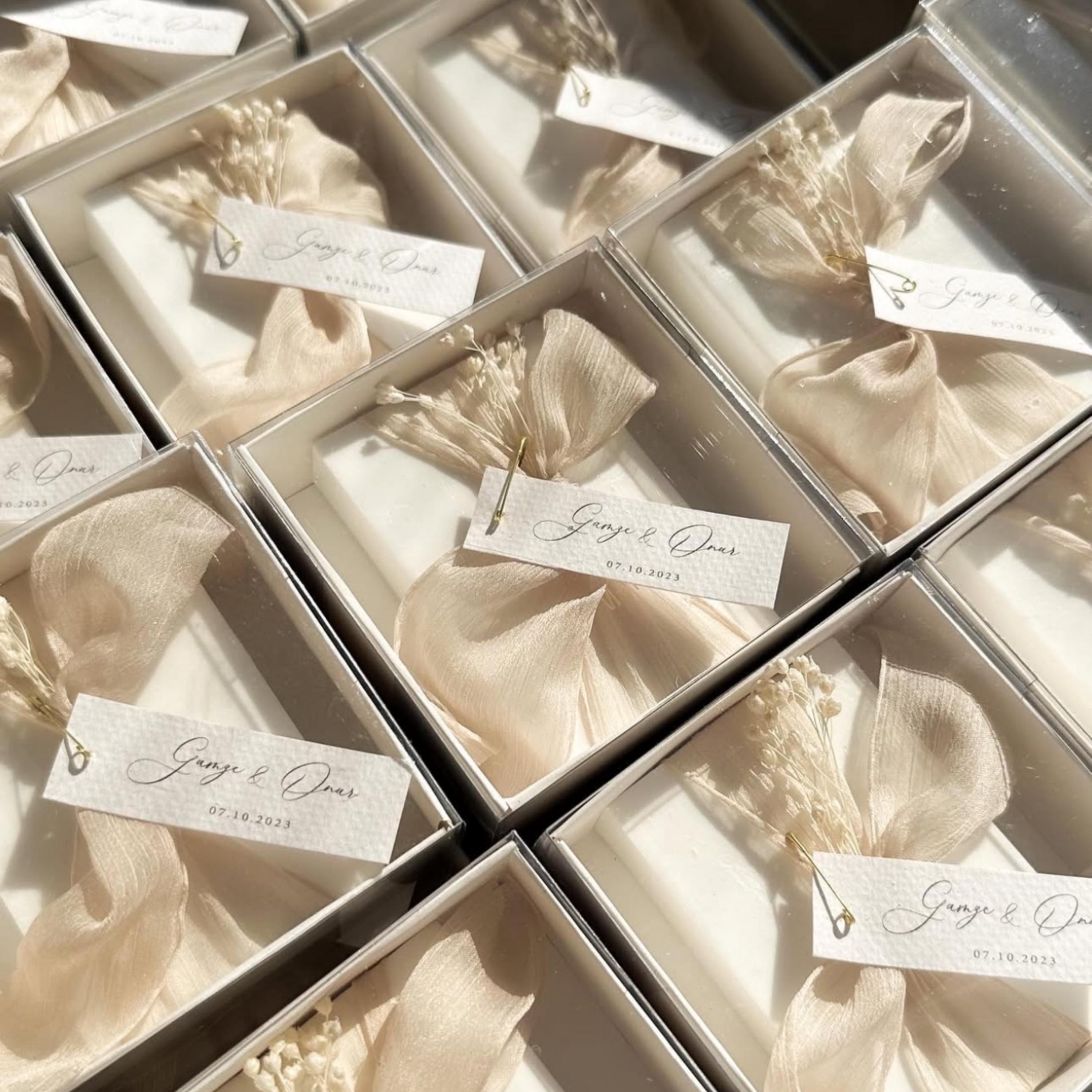 50 Personalized Scented Soap, Wedding Favors for Guests, Bridal Shower ...