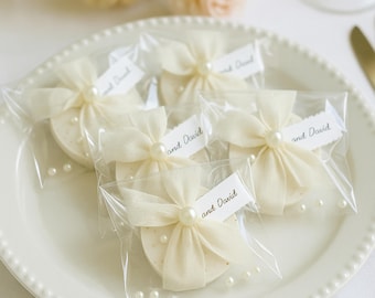 50 Oval Soap Favors – Personalized Handmade Mini Guest Soaps Perfect for Weddings – Bridal Showers – Baby Showers and Special Events.