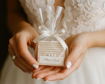 50 Personalized Scented Soap Favors – Handmade Mini Guest Soaps Perfect for Weddings, Bridal Showers, Baby Showers and Special Events.