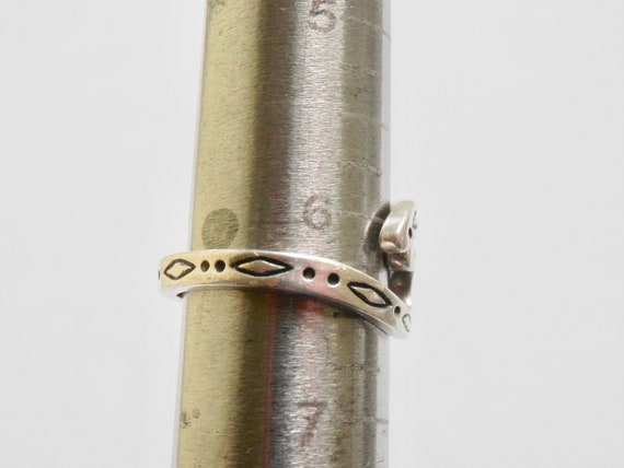 50% OFF  Silver Embossed Ring, BOMA Ring, Wraparo… - image 8