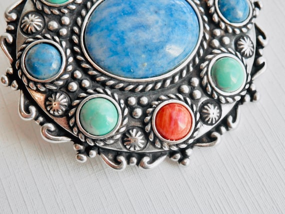 CAROLYN POLLACK Relios Pendant Brooch Sterling Si… - image 4