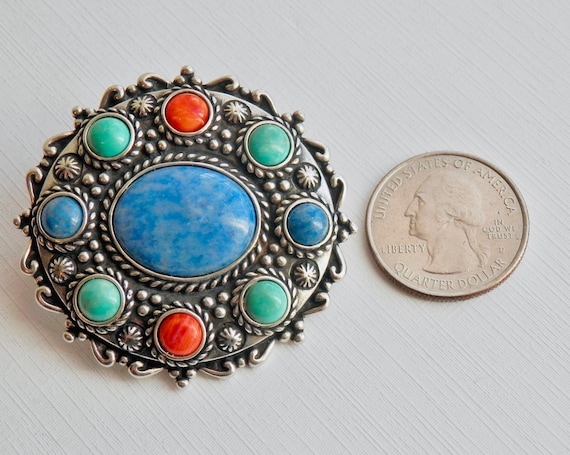 CAROLYN POLLACK Relios Pendant Brooch Sterling Si… - image 2