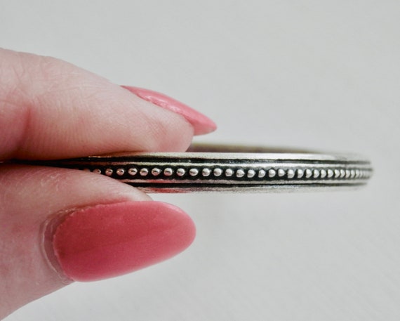 Stacking Bangle Bracelet, Silver Bangle, Oxidized… - image 2
