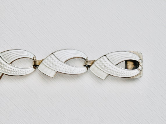 Vintage Scandinavian Bracelet, Sterling Silver, N… - image 2