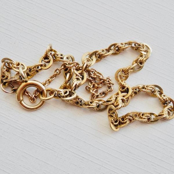Vintage Gold Bracelet, 10K GF Bracelet, Yellow Gold Mesh Chain Bracelet, Bridal Jewelry, Rolo Chain, Wedding Jewelry, Christmas Gifts