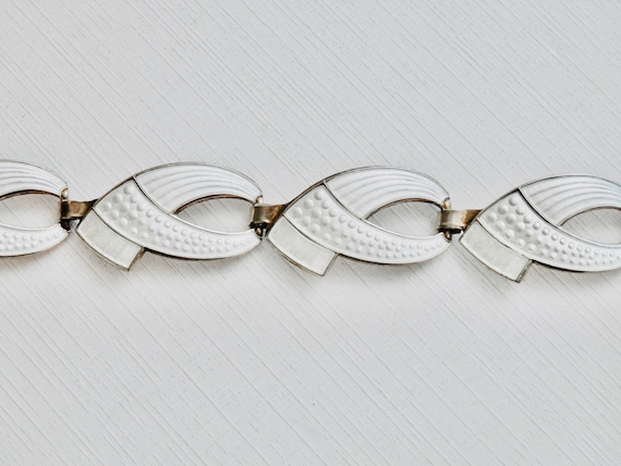 Vintage Scandinavian Bracelet, Sterling Silver, N… - image 3