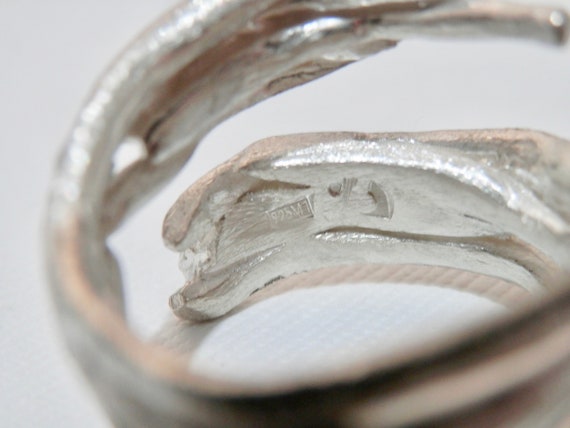 Brutalist Ring, Sterling Silver Bypass, Handmade … - image 7