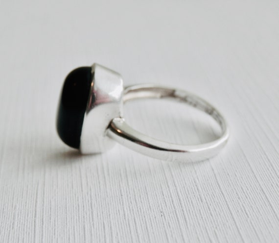 Black Onyx Ring, Gothic Jewelry, Sterling Silver,… - image 8