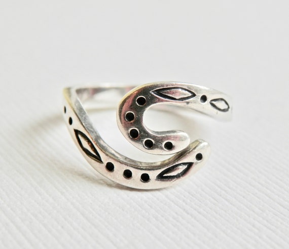 50% OFF  Silver Embossed Ring, BOMA Ring, Wraparo… - image 1
