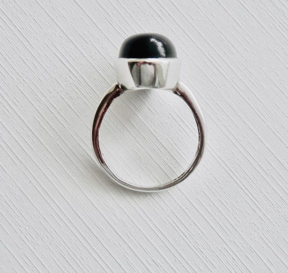 Black Onyx Ring, Gothic Jewelry, Sterling Silver,… - image 5