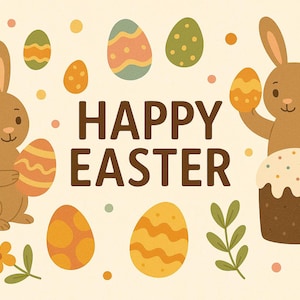 Easter Coloring Pages | Eggs, Bunnies, Print and Color for Kids - PRINTABLE PDF