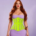 Neon Green Mesh Underbust Corset | Rave Festival Corset Top | Breathable Waist Cincher | Clubwear Summer Corset | Statement Outfit