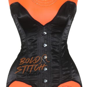 Luxury Satin Overbust Corset | Waist Cincher for Burlesque, Bridal, or Costume Wear