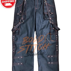 Pantalon gothique | Pantalon esthétique foncé | Streetwear punk rock | Pantalon grunge alternatif | Pantalon gothique unisexe noir
