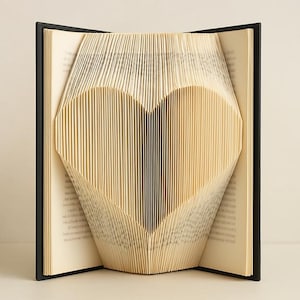 Herz Buch Faltmuster | Romantisches DIY Geschenk | Gefaltetes Buch Art Tutorial | Valentinstag Handwerk | Druckbare Liebe Dekor