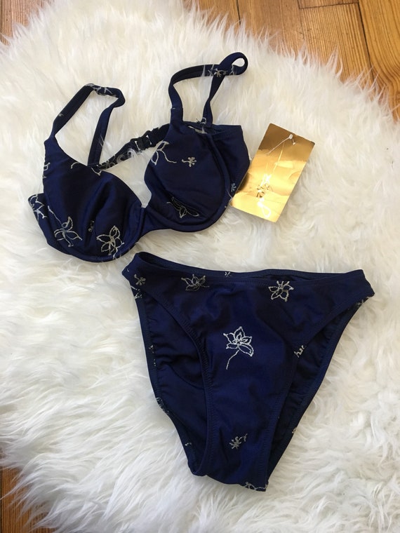 Vintage 80s 90s Dead Stock / NOS Gottex Navy with