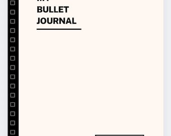 Minimalist Bullet Journal | Printable PDF Journal | Digital Download Planner