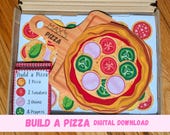Build A Pizza Printable Quiet Book Preschool Printable Busy Book Kindergarten Toddler Activity Preschool Activity Montessori Materials PDF
