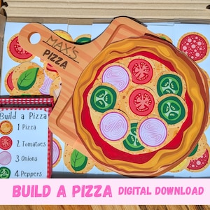 Build A Pizza Printable Quiet Book Preschool Printable Busy Book Kindergarten Toddler Activity Preschool Activity Montessori Materials PDF