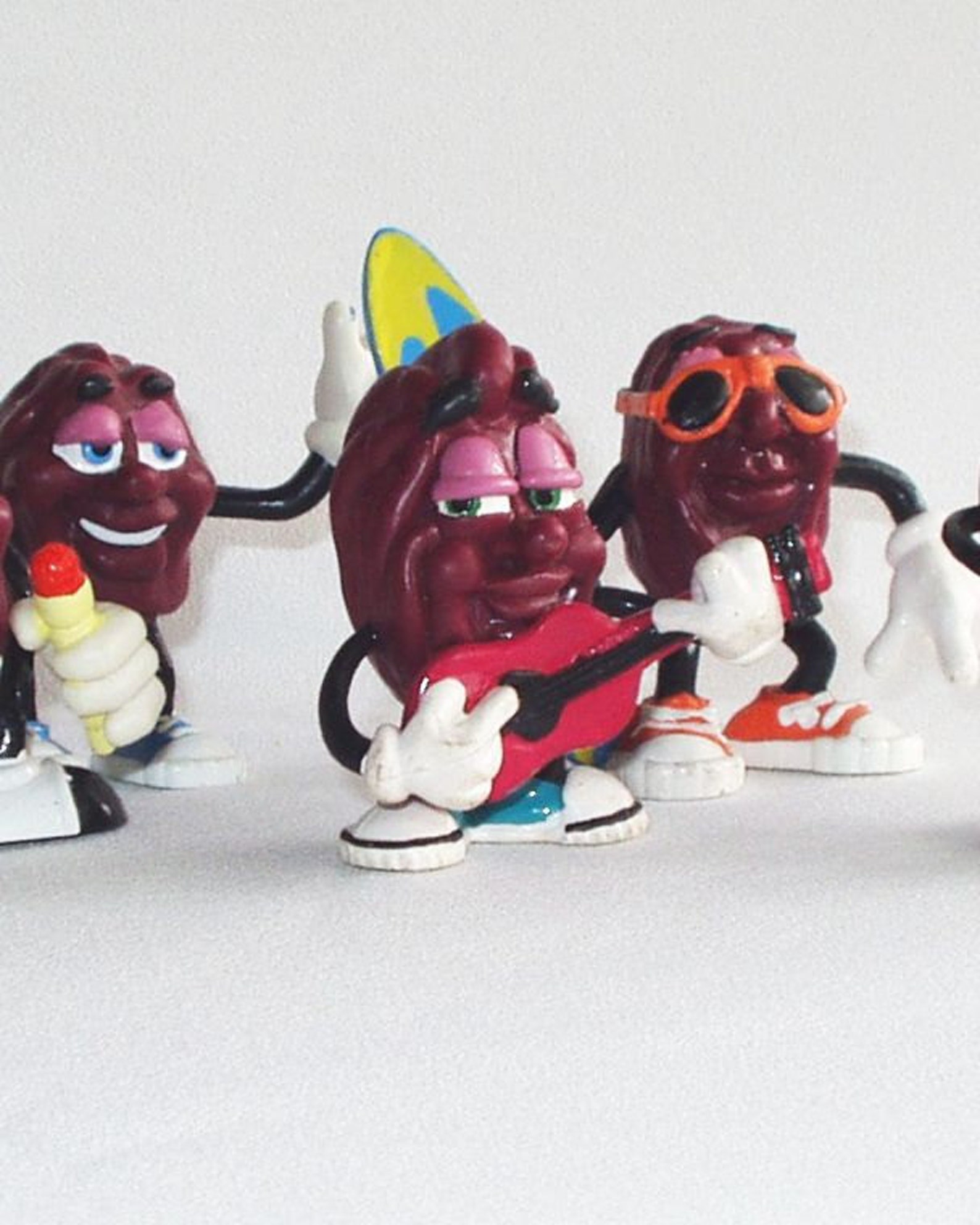 Vintage Toy California Raisins Five PVC Figures 1987 1988 Etsy
