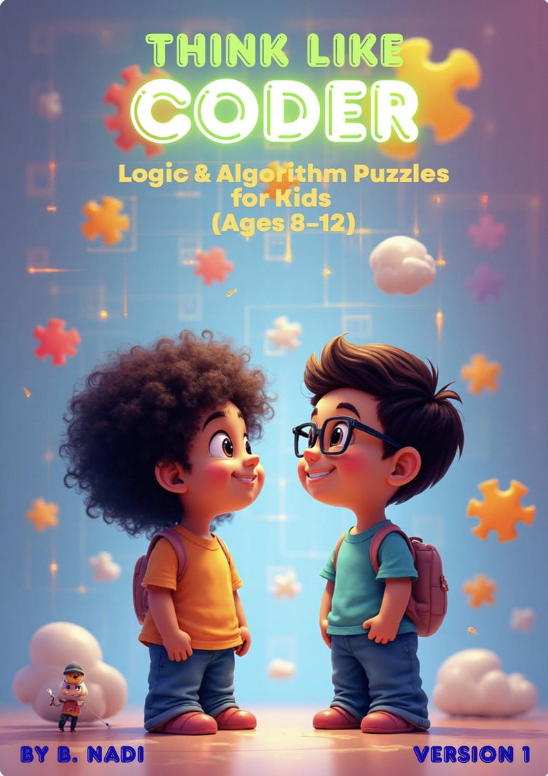 Think Like a Coder – Logic & Algorithm Puzzles for Kids (Ages 8–12) image 1