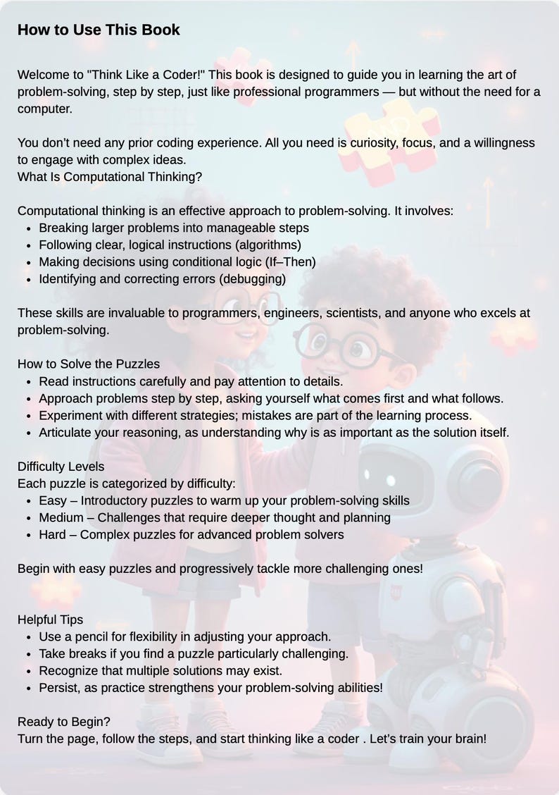 Think Like a Coder – Logic & Algorithm Puzzles for Kids (Ages 8–12) image 3