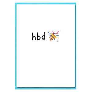 Carte d'anniversaire hbd simple pour lui, elle, des amis ou de la famille