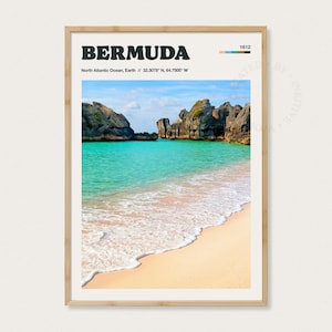 Real Photo - Bermuda Reise Poster, Nord Atlantik Wand Kunst, Vintage Wohnkultur, Strand Print, Reise Geschenk (TP1NA28)