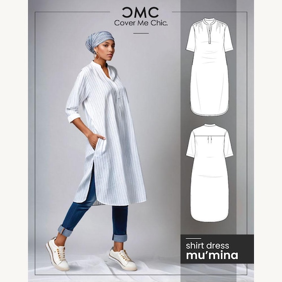 midi shirt dress sewing pattern The Axel Shirt Dress Free Sewing Pattern
