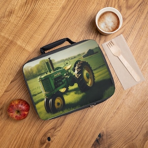 Vintage Tractor Lunch Bag - Gift for Grandpa, Him, Her, Insulated Lunch Box, School Lunch Tote